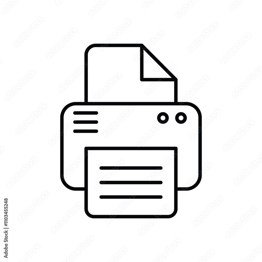 Printer vector icon stock illustration Printer vector icon stock illustration