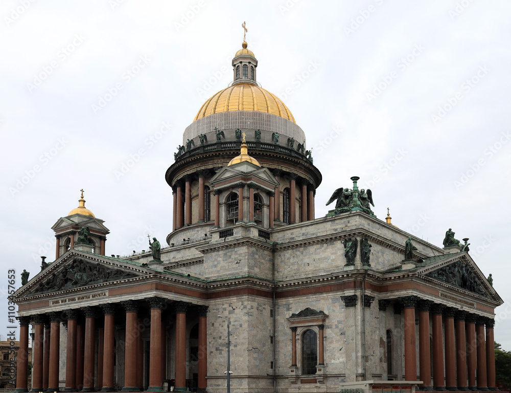 The largest Orthodox church, St. Isaac's Cathedral (Cathedral of St. Isaac of Dalmatia) in St. Petersburg, Russia The largest Orthodox church, St. Isaac's Cathedral (Cathedral of St. Isaac of Dalmatia) in St. Petersburg, Russia