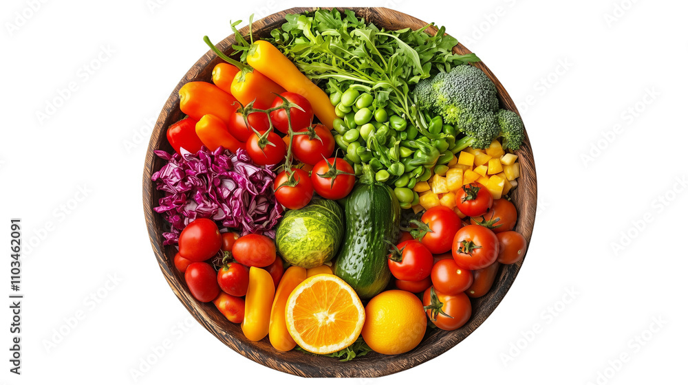 A bowl of colorful mixed salad, vibrant vegetables arranged symmetrically, PNG format Background. Generative AI
A bowl of colorful mixed salad, vibrant vegetables arranged symmetrically, PNG format Background. Generative AI