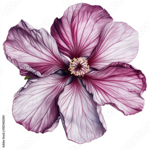 pink flower isolated on white