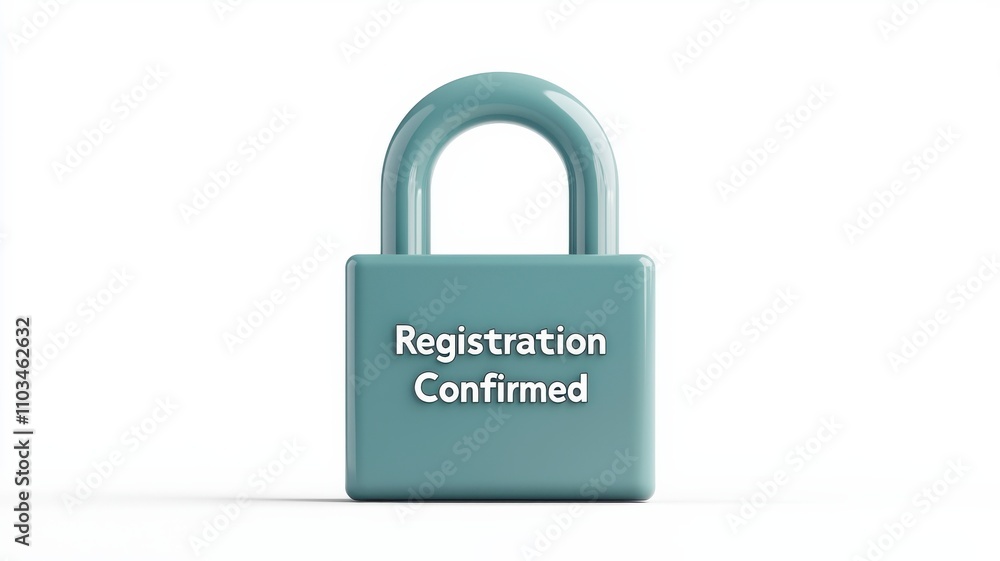 A teal padlock displaying the text A teal padlock displaying the text
