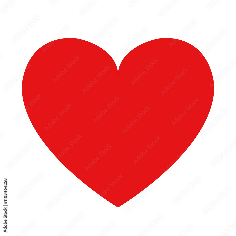 Valentine red heart icon. Happy Valentines Day. Love sign symbol. Simple shape. Greeting card template. Cute graphic object. Flat design. White background. Isolated. Vector illustration Valentine red heart icon. Happy Valentines Day. Love sign symbol. Simple shape. Greeting card template. Cute graphic object. Flat design. White background. Isolated. Vector illustration