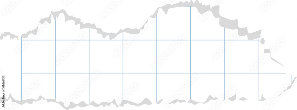 Grid notebook torn paper for journal or scrapbook decoration Grid notebook torn paper for journal or scrapbook decoration