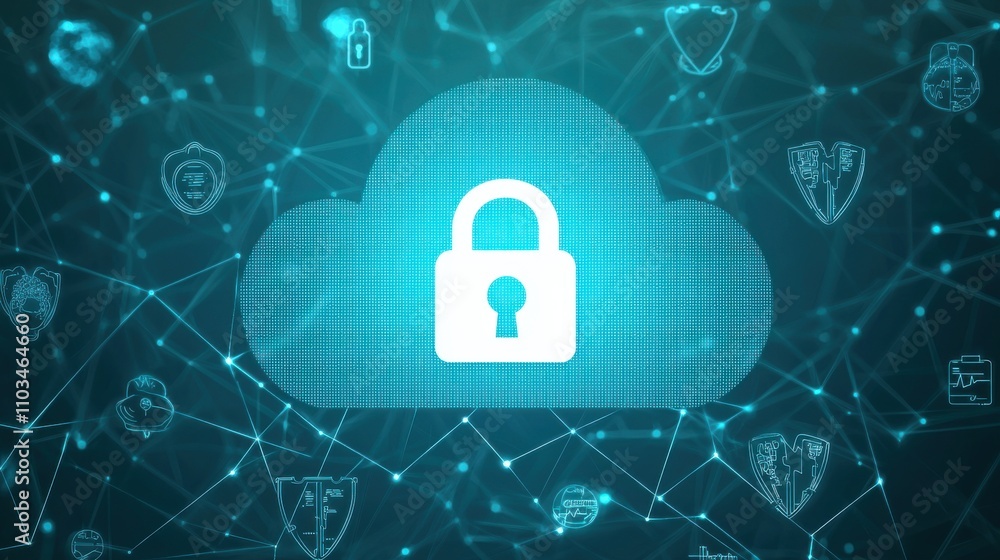 Cloud-based security network protection digital environment infographic concept global reach for enhanced cybersecurity awareness Cloud-based security network protection digital environment infographic concept global reach for enhanced cybersecurity awareness