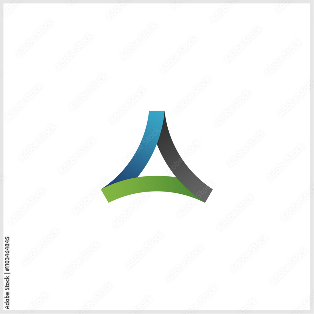 letter a abstract 3d color logo letter a abstract 3d color logo