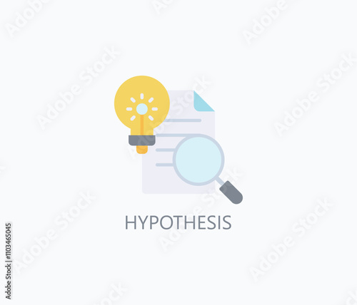 Hypothesis Vector, Icon Or Logo Sign Symbol Illustration 