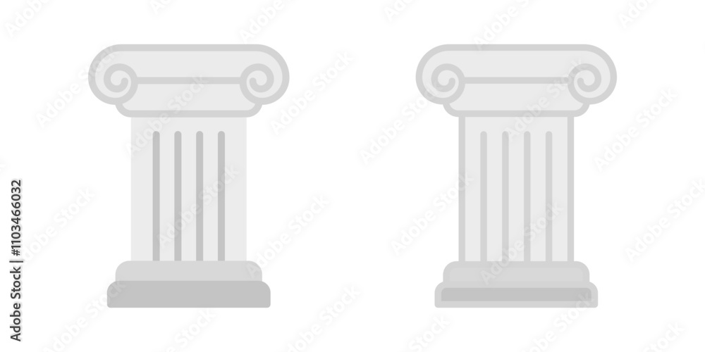 Column icon set. Ancient Columns sign. for mobile concept and web design. vector illustration on white background Column icon set. Ancient Columns sign. for mobile concept and web design. vector illustration on white background