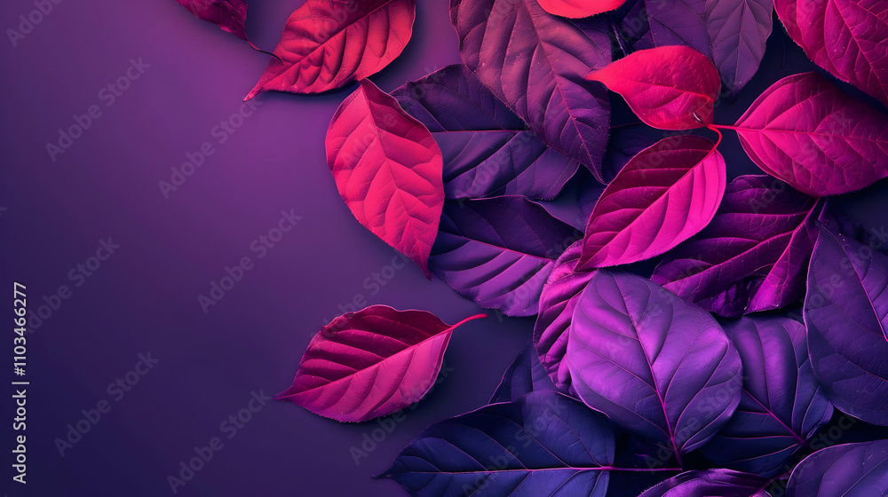 Red purple leaves vivid natural background. Copy space. Red purple leaves vivid natural background. Copy space.