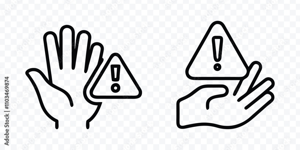Alert icon. Warning sign and symbol. Exclamation mark, Exclamation marks. Caution alarm set, danger signs. Alert icon. Warning sign and symbol. Exclamation mark, Exclamation marks. Caution alarm set, danger signs.