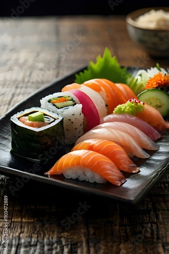 Freshly made Japanese sushi