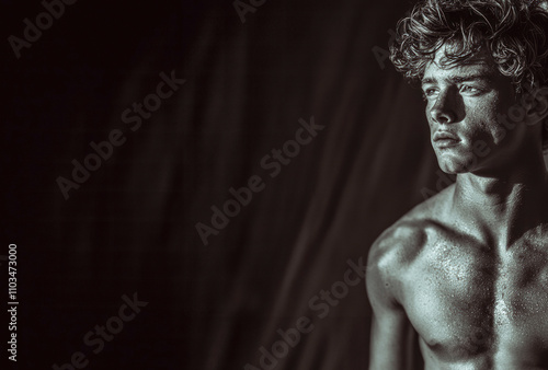 Wallpaper Mural Captivating Visual Journey: The Allure of Bare-Chested Youth Torontodigital.ca