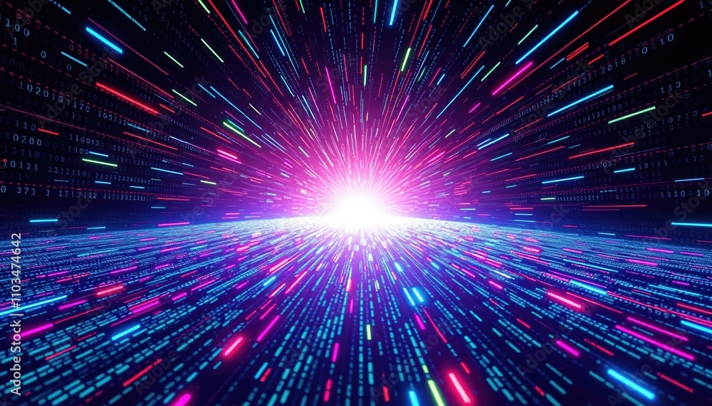 Warp Light Beam with Laser Effects Warp Light Beam with Laser Effects