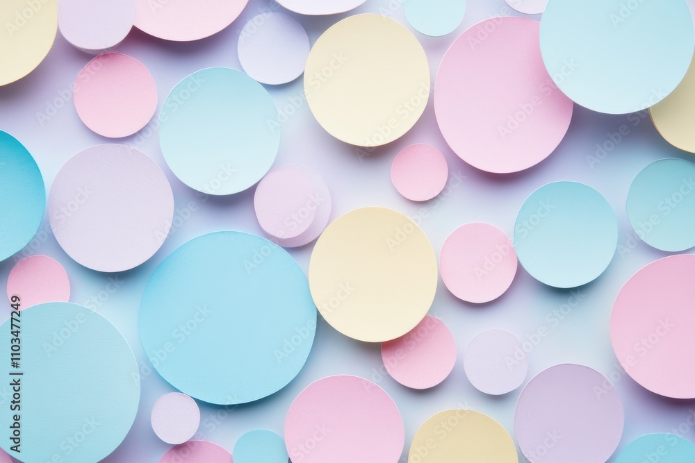 A colorful background of circles with a pink and yellow circle in the middle A colorful background of circles with a pink and yellow circle in the middle