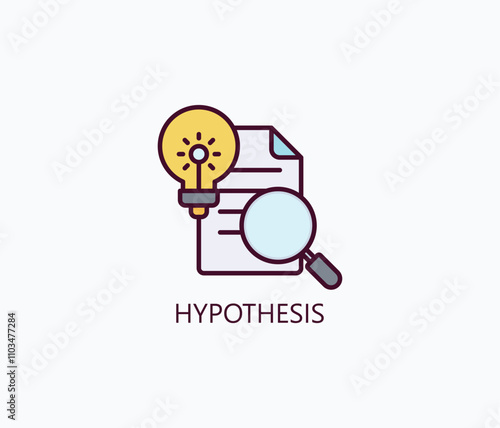 Hypothesis Vector, Icon Or Logo Sign Symbol Illustration 