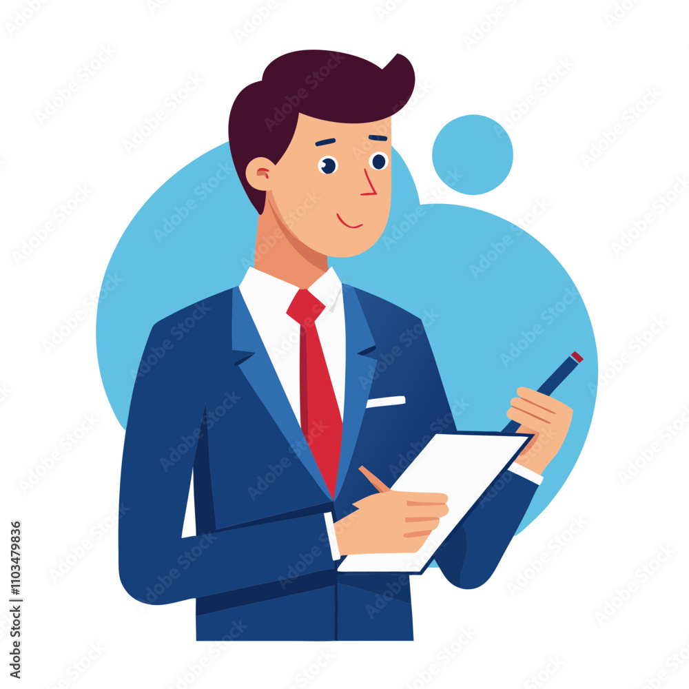 business man takes note business man takes note