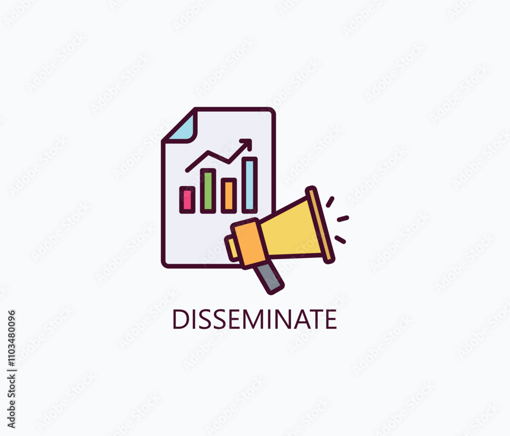 Disseminate Vector, Icon Or Logo Sign Symbol Illustration Disseminate Vector, Icon Or Logo Sign Symbol Illustration