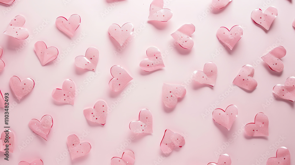 Sweet Pink Heart Patterns on Soft Pink Background Sweet Pink Heart Patterns on Soft Pink Background