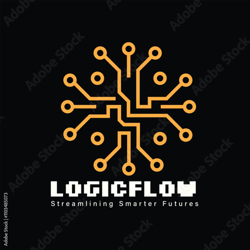 Artificial intelligent logo icon and vector illustration