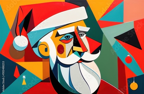 Abstract Artwork Of A Santa Claus Portrait At 25-11-2024