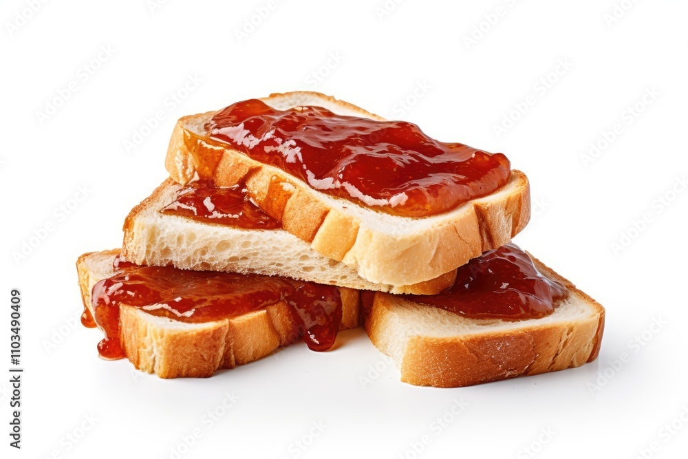 Chutney or sauce spread on white bread slices isolated Chutney or sauce spread on white bread slices isolated