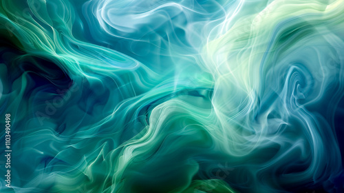 Mystic green-blue m�lange with an abstract blend background.