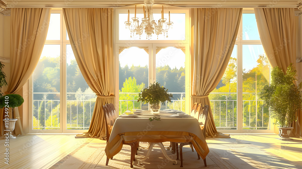 Obraz premium Modern style interior design 3d illustration