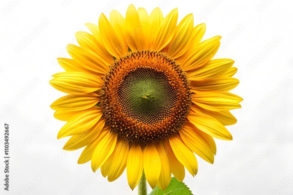 Sunflower flower on white background Sunflower flower on white background