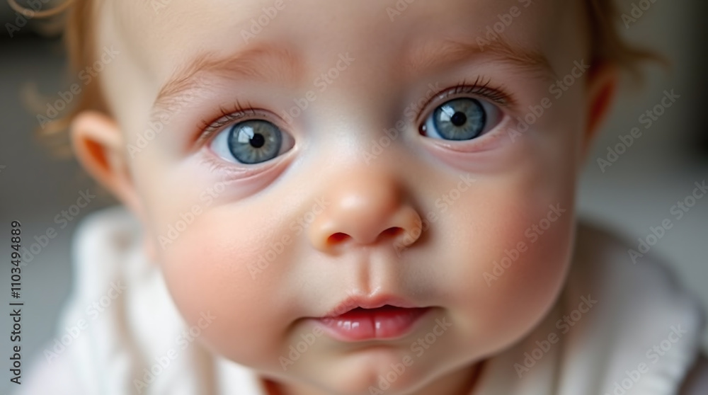 Cute Baby Face Close-up Portrait Cute Baby Face Close-up Portrait