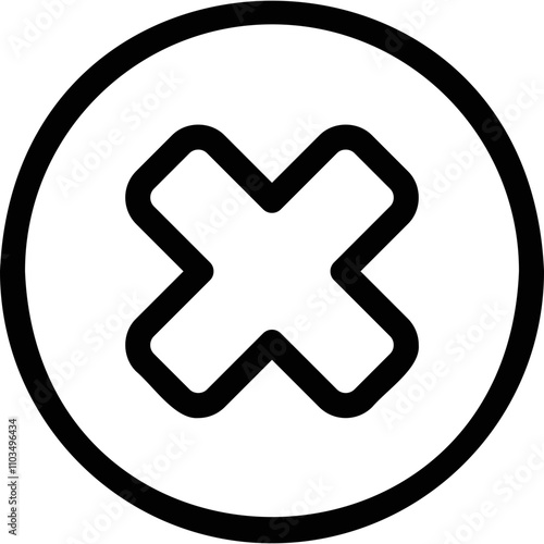 Simple vector icon close button