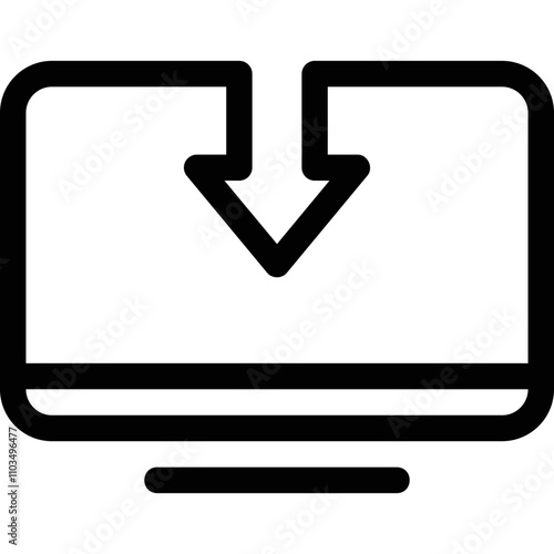 Simple vector icon download to computer