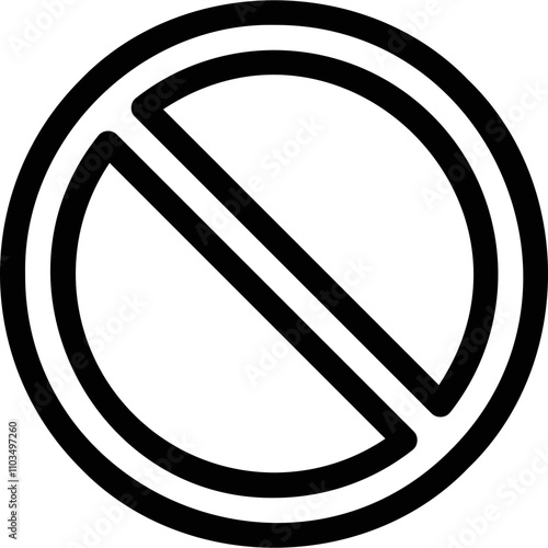 Simple vector icon ban
