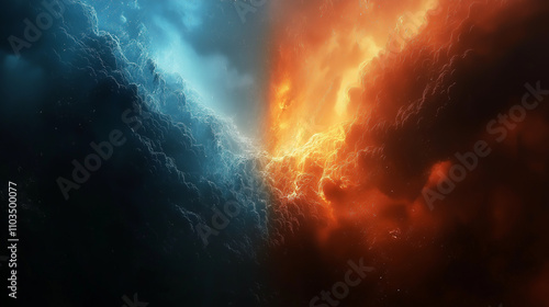 versus wallpaper, heaven and hell, good vs evil, light and darkness background, for match competition, trends, Ai