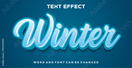 Winter  editable text effect