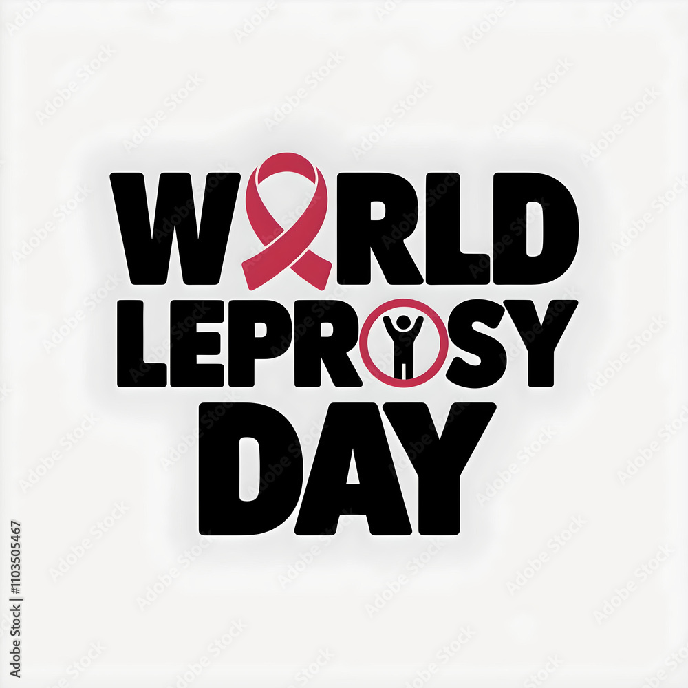World Leprosy Day , pink ribbon symbol representing leprosy awareness World Leprosy Day , pink ribbon symbol representing leprosy awareness