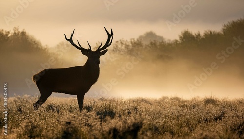 deer in the sunset