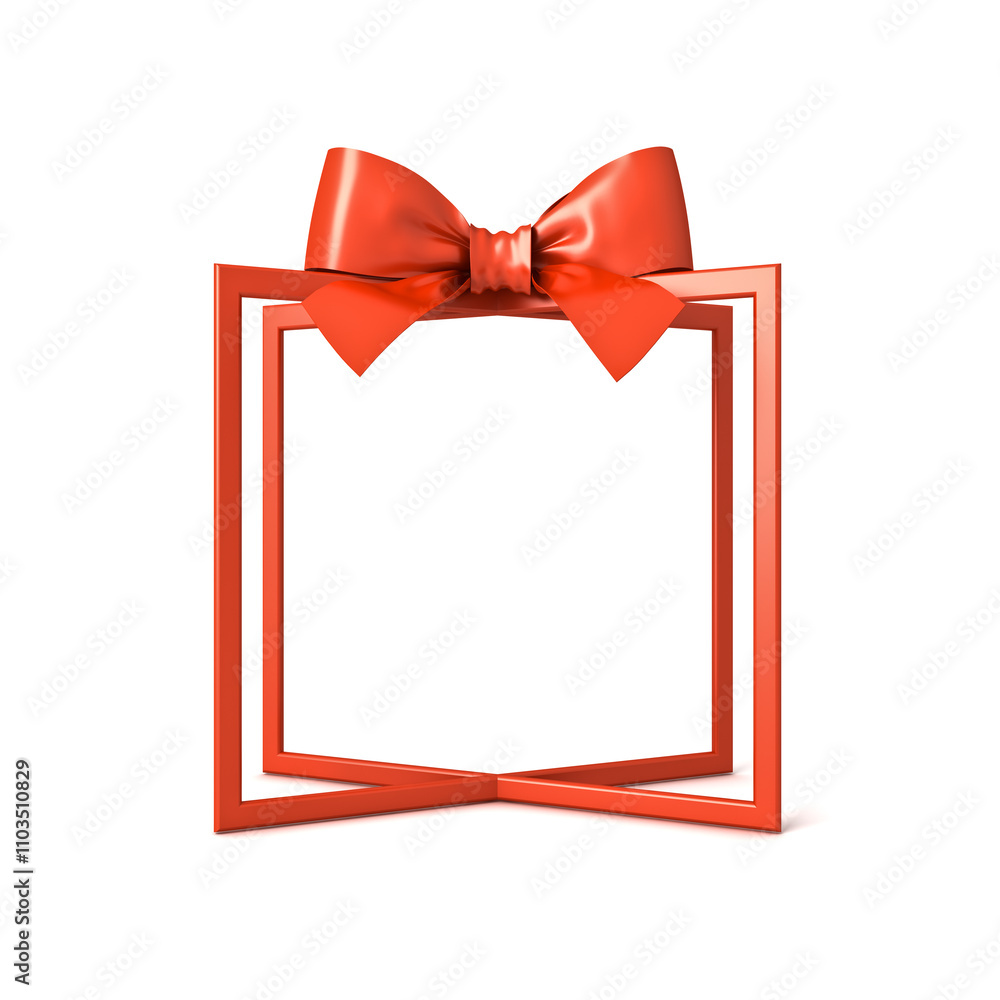 3d red gift box frame mockup stand or perspective view of red present box frame border display showcase isolated on white background with shadow minimal creative idea concepts 3D rendering 3d red gift box frame mockup stand or perspective view of red present box frame border display showcase isolated on white background with shadow minimal creative idea concepts 3D rendering