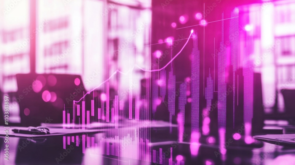 A financial strategy concept with digital charts overlaying a boardroom meeting. A financial strategy concept with digital charts overlaying a boardroom meeting.