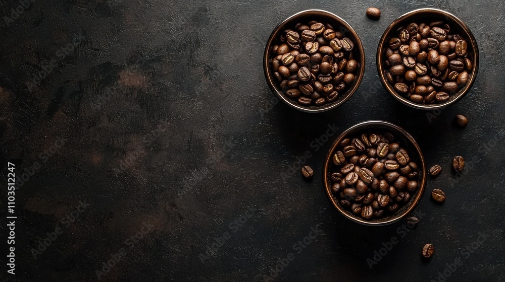 Aromatic Roasted Coffee Beans Textured Background Aromatic Roasted Coffee Beans Textured Background