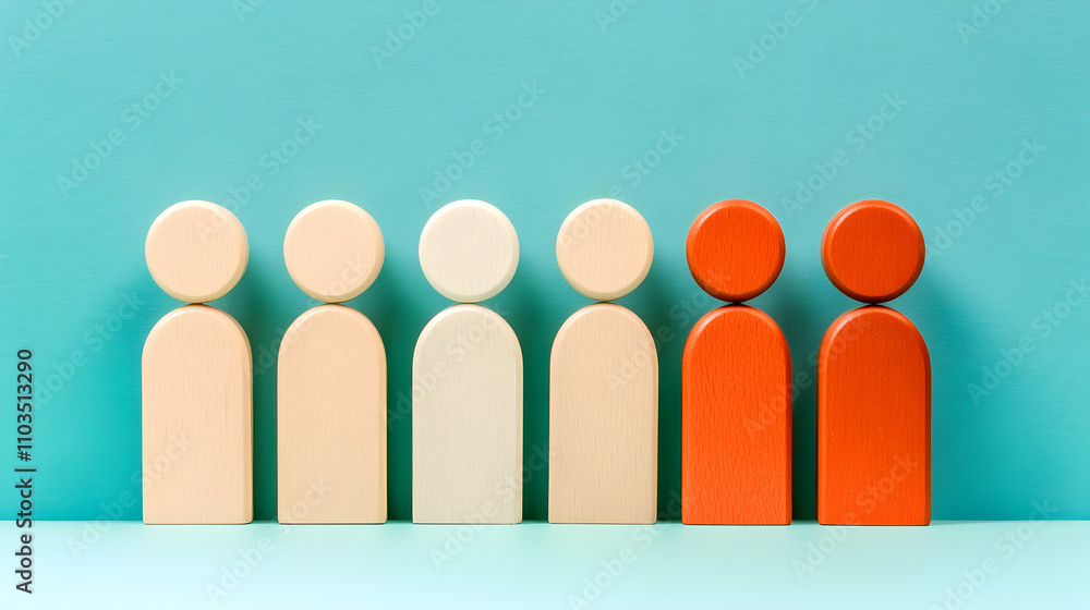 Wooden Figures Representing Diversity in Team Dynamics Concept Design Wooden Figures Representing Diversity in Team Dynamics Concept Design