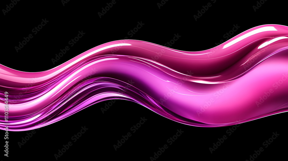 Fluid Waves of Pink and Purple Against a Black Background Fluid Waves of Pink and Purple Against a Black Background