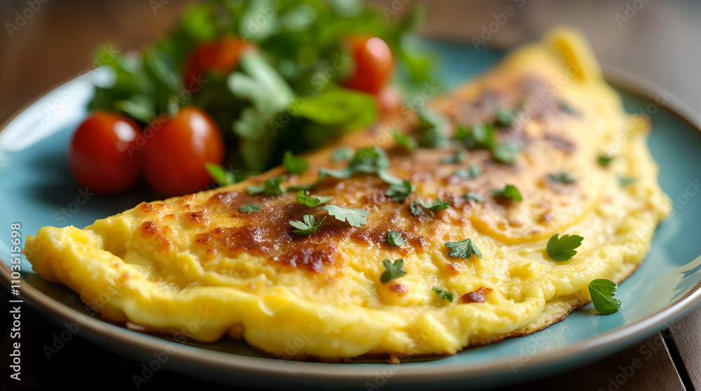 Delicious Spanish Omelette with Fresh Salad Delicious Spanish Omelette with Fresh Salad