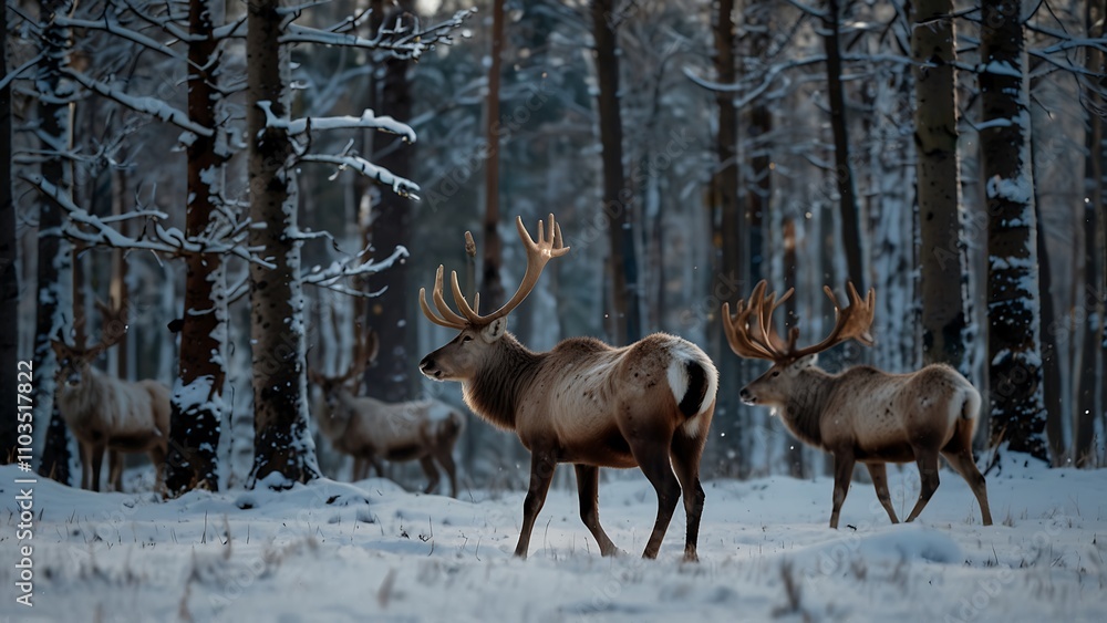 Fototapeta premium deer in the woods