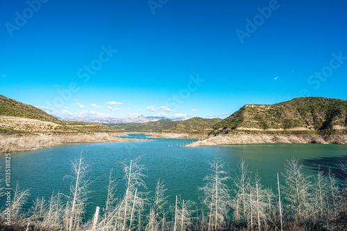 The scenic view of Naras Dam near Manavgat which is known for hiking, trekking and camping in Antalya photo