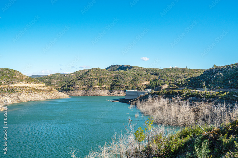 The scenic view of Naras Dam near Manavgat which is known for hiking, trekking and camping in Antalya The scenic view of Naras Dam near Manavgat which is known for hiking, trekking and camping in Antalya