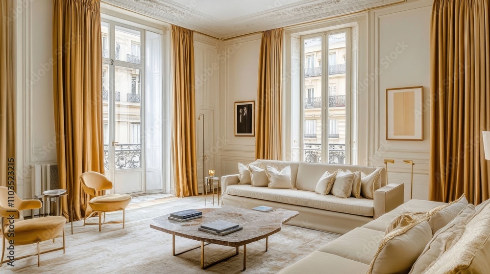 Parisian Luxury Living Room Design Parisian Luxury Living Room Design