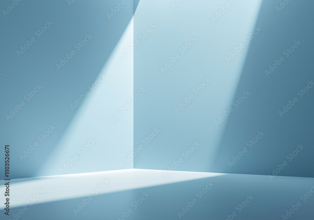 Obraz premium empty blue room