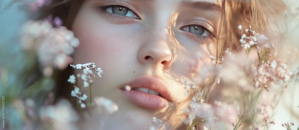 Experiment with natural lighting to create a surreal and ethereal portrait of a floral subject, blurring the lines between reality and the abstract. Experiment with natural lighting to create a surreal and ethereal portrait of a floral subject, blurring the lines between reality and the abstract.