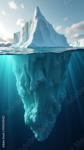 Majestic Iceberg Beneath Azure Waters