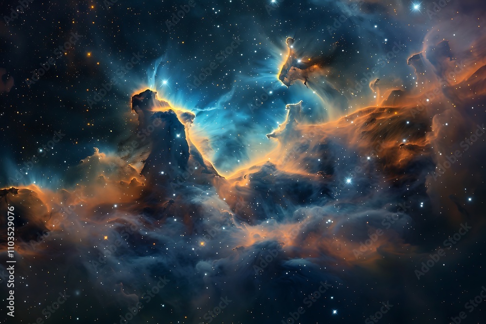 Cosmic Nebula Celestial Clouds, Stars, and Galactic Dust Cosmic Nebula Celestial Clouds, Stars, and Galactic Dust