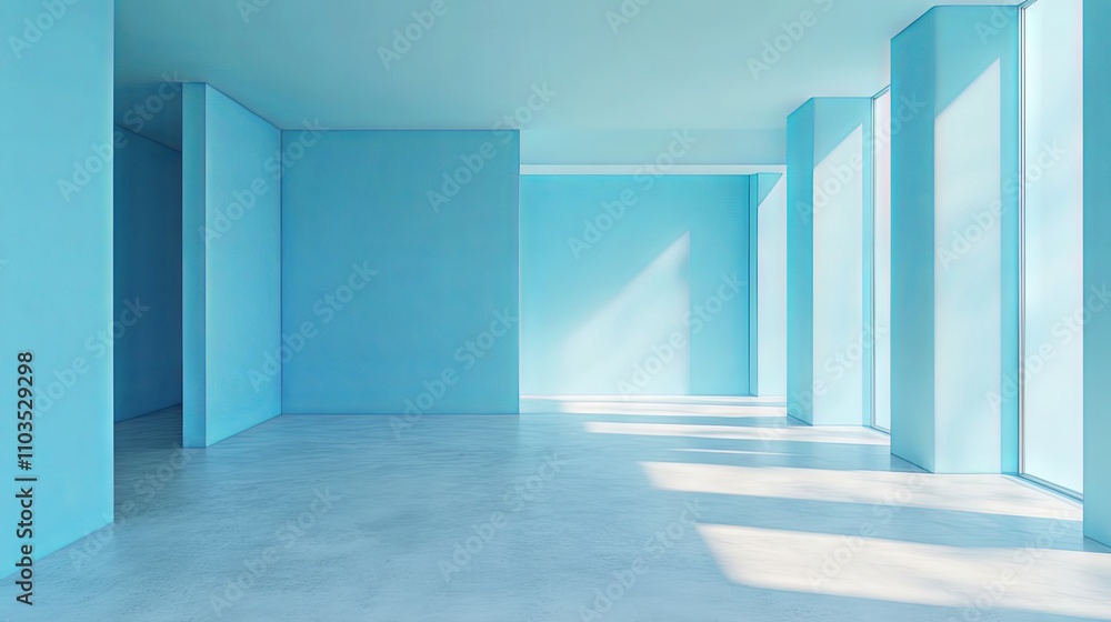 Serene Blue Minimalist Interior Design Serene Blue Minimalist Interior Design